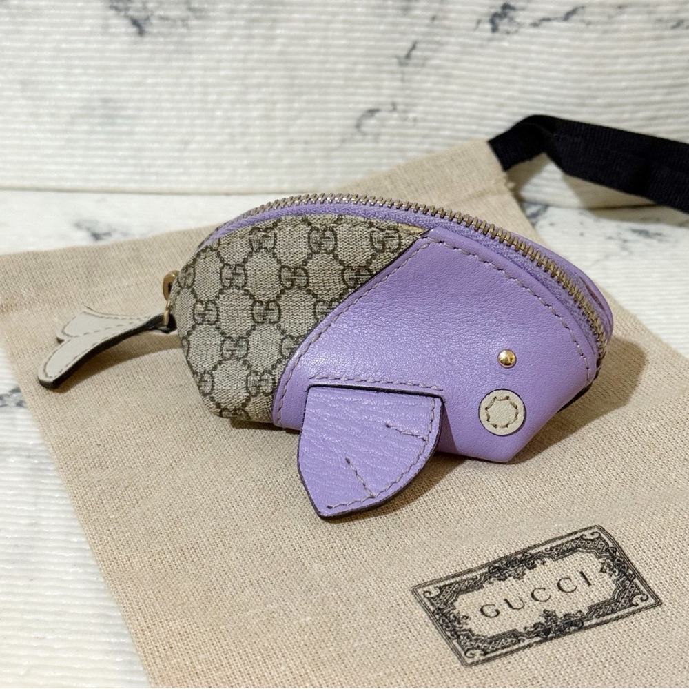 Gucci GG Supreme Monogram Coin Purse Whale: Purple (EUC) - Picture 2 of 15